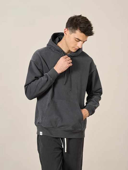 Hoodie 360gsm Dickes Stoff Basic Sweatshirt Herren